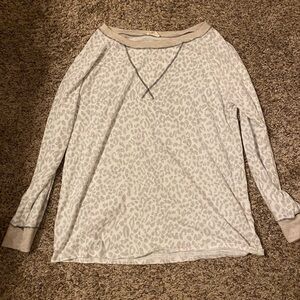 Wishlist Women's Cream Leopard Print Top